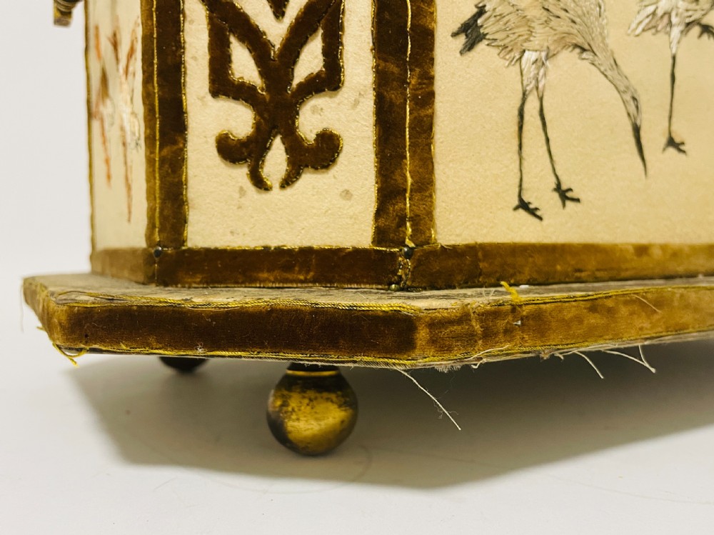 Antique French Embroidered Box
 View XVI