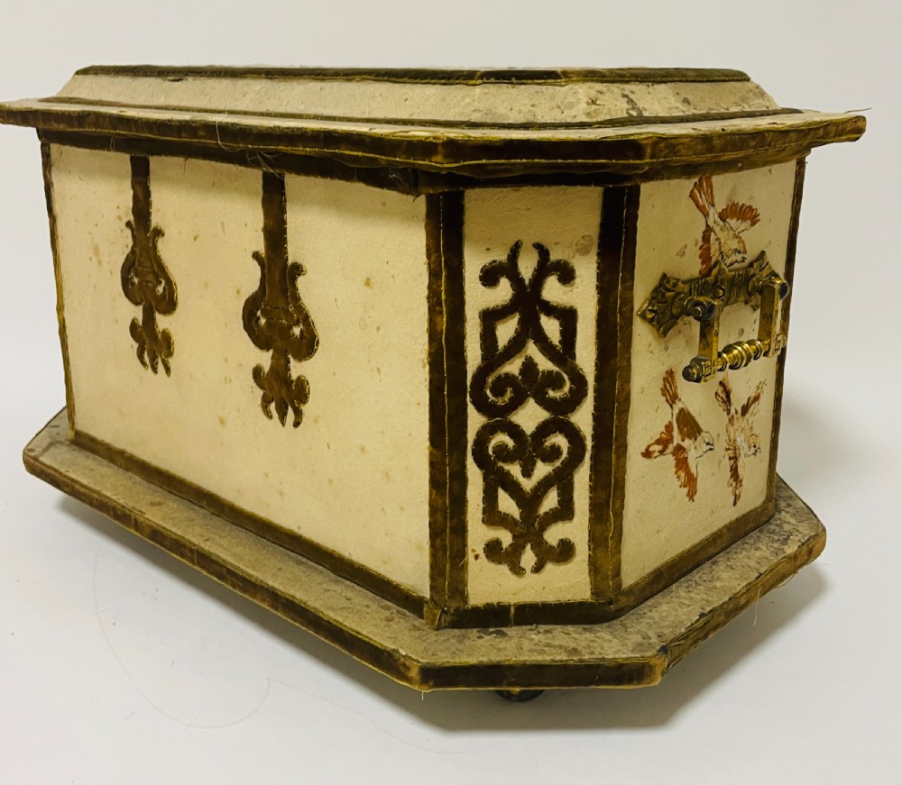 Antique French Embroidered Box
 View XX