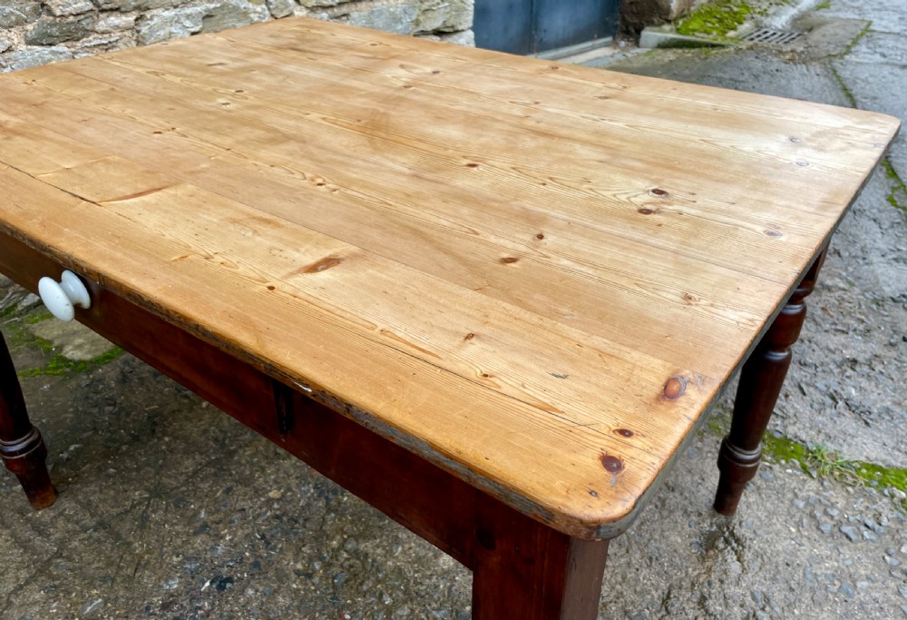 Victorian Pine Farmhouse Table View VII