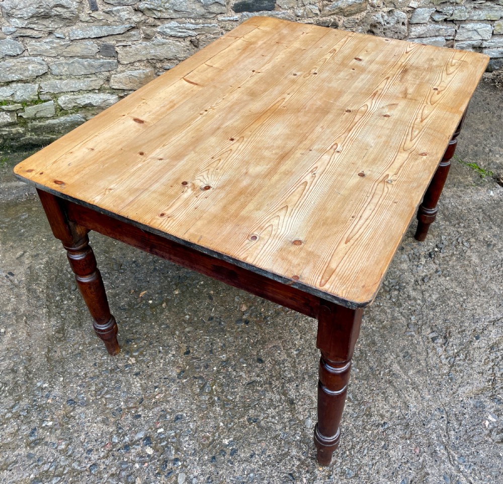 Victorian Pine Farmhouse Table View XI