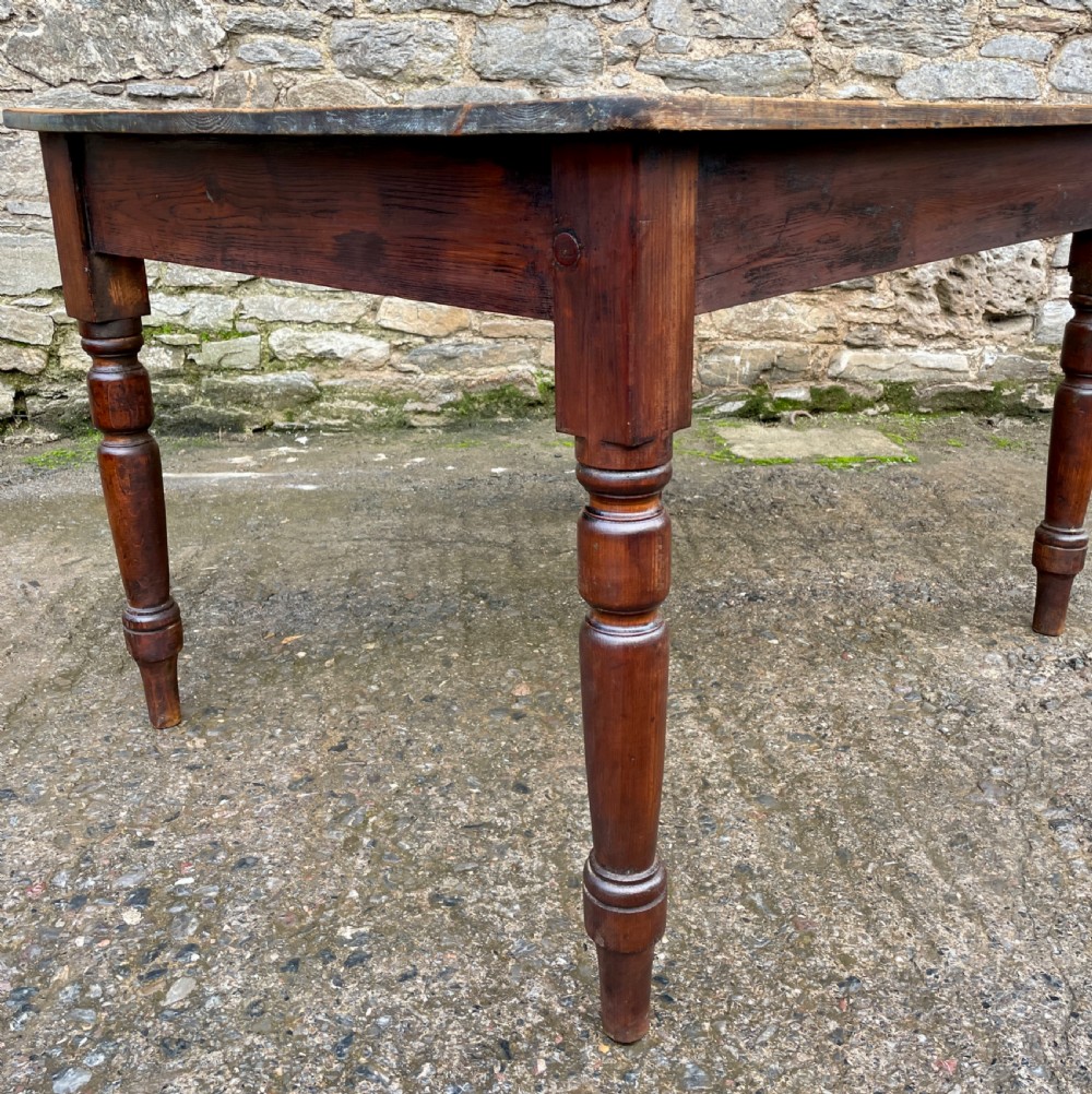 Victorian Pine Farmhouse Table View XII
