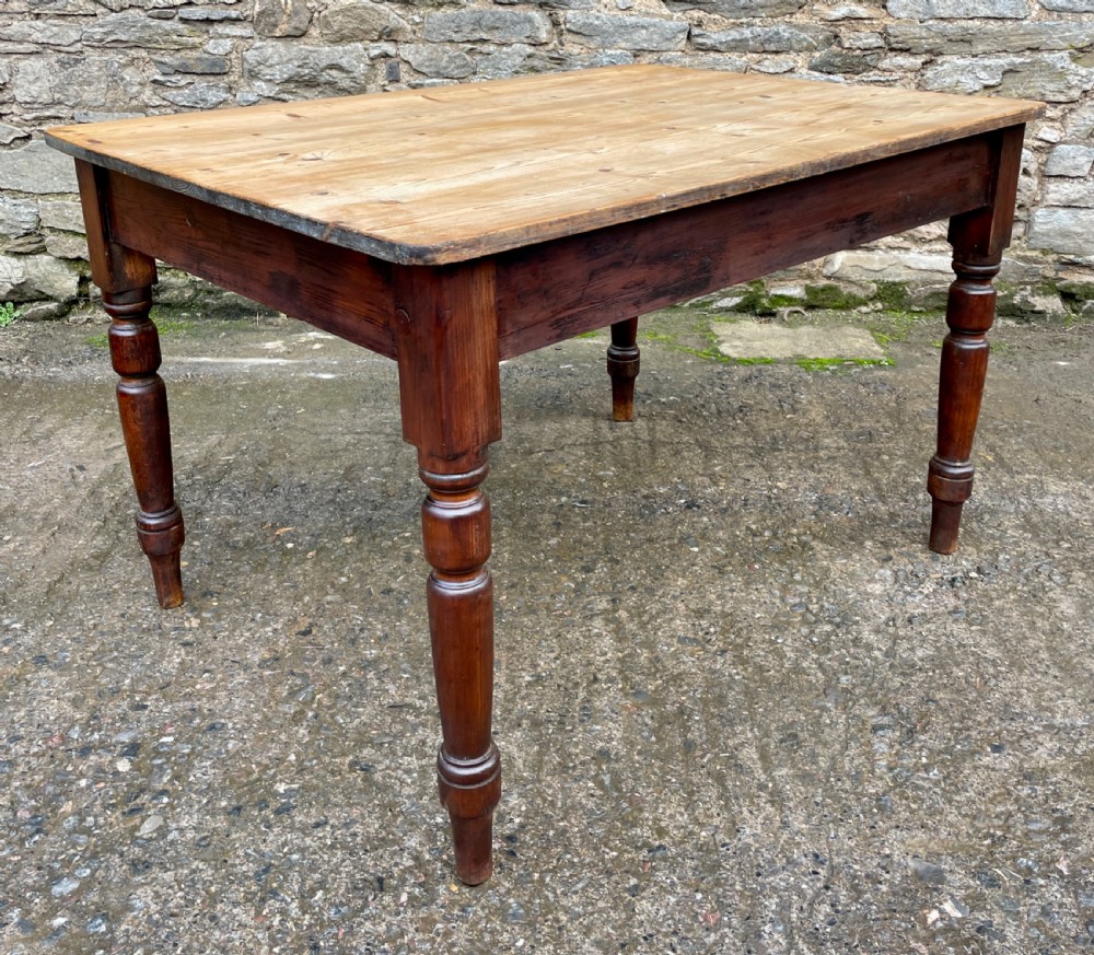 Victorian Pine Farmhouse Table View XIII