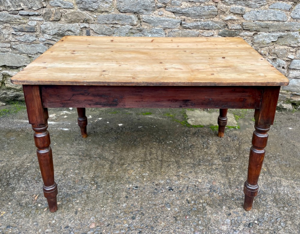 Victorian Pine Farmhouse Table View XVI