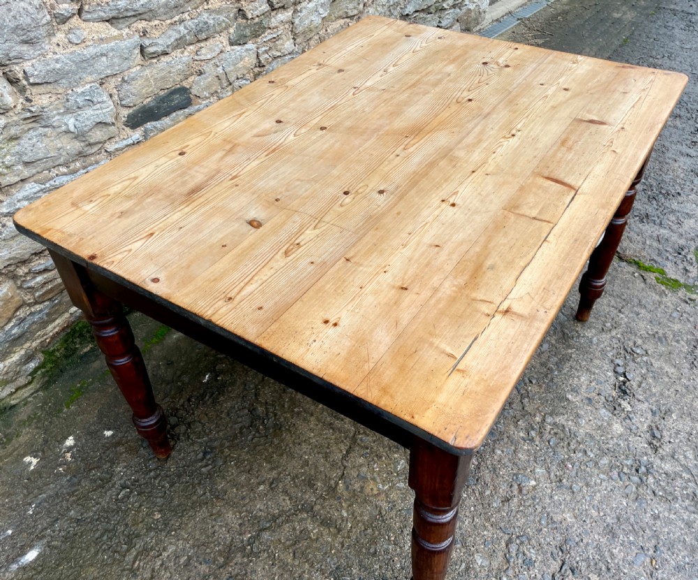 Victorian Pine Farmhouse Table View XVIII