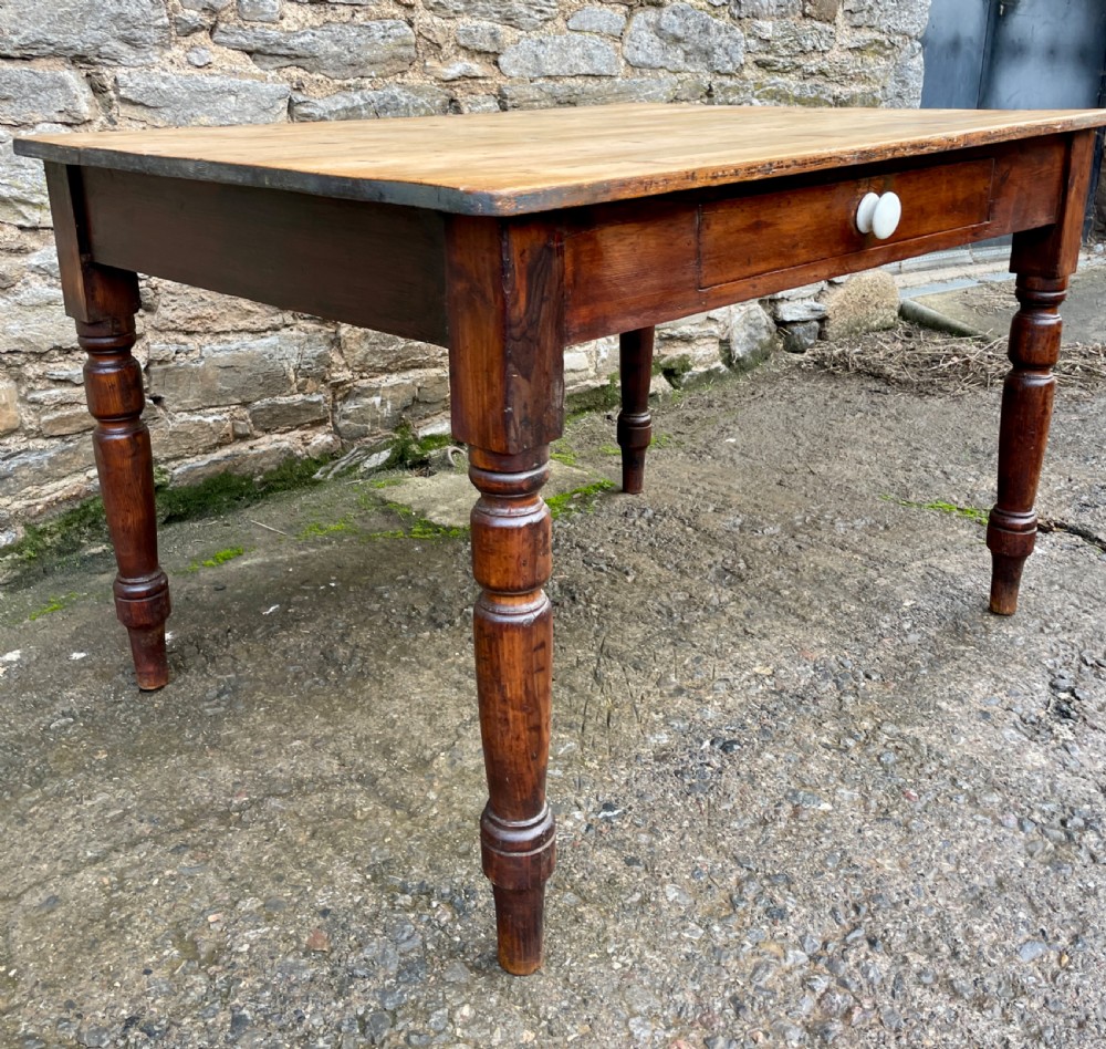 Victorian Pine Farmhouse Table View XIX