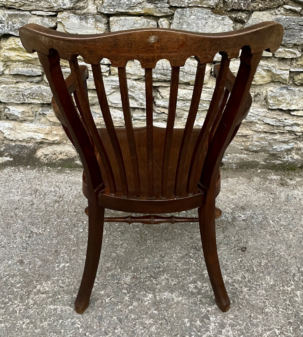 Victorian Oak Office Chair View VIII