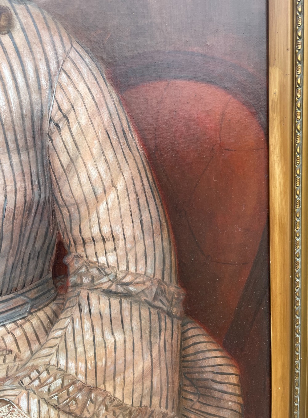 Victorian Oil on Canvas Portrait of Emma Witham by W.Fletcher
 View IX