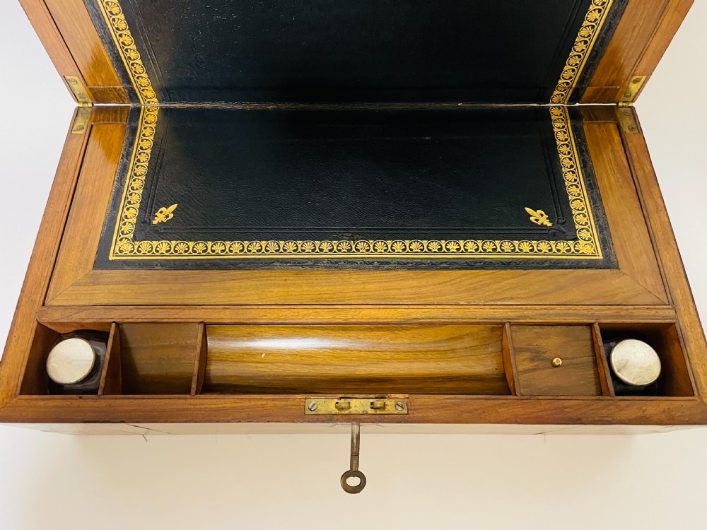 Victorian Walnut Writing Slope with Secret Drawers View V