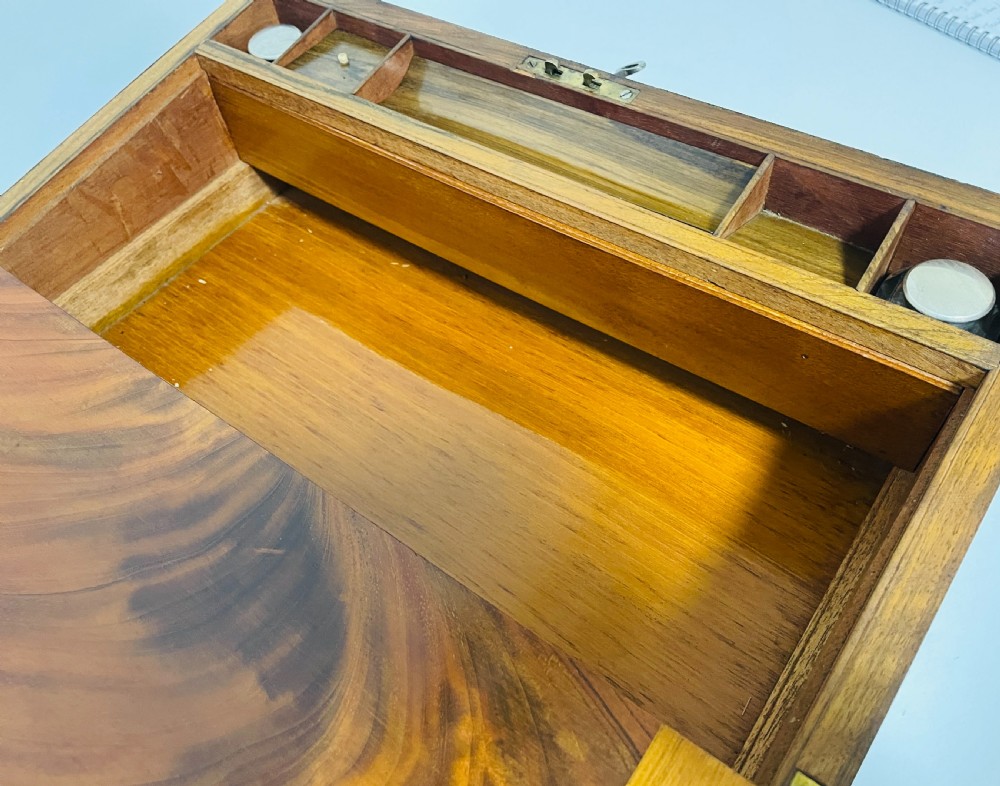 Victorian Walnut Writing Slope with Secret Drawers View X