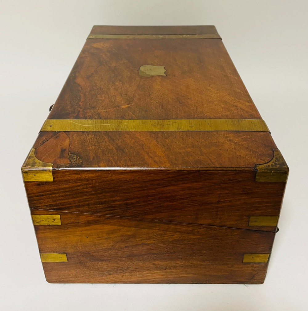 Victorian Walnut Writing Slope with Secret Drawers View XII