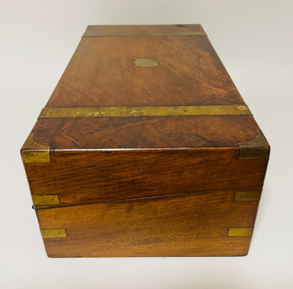 Victorian Walnut Writing Slope with Secret Drawers View XVII