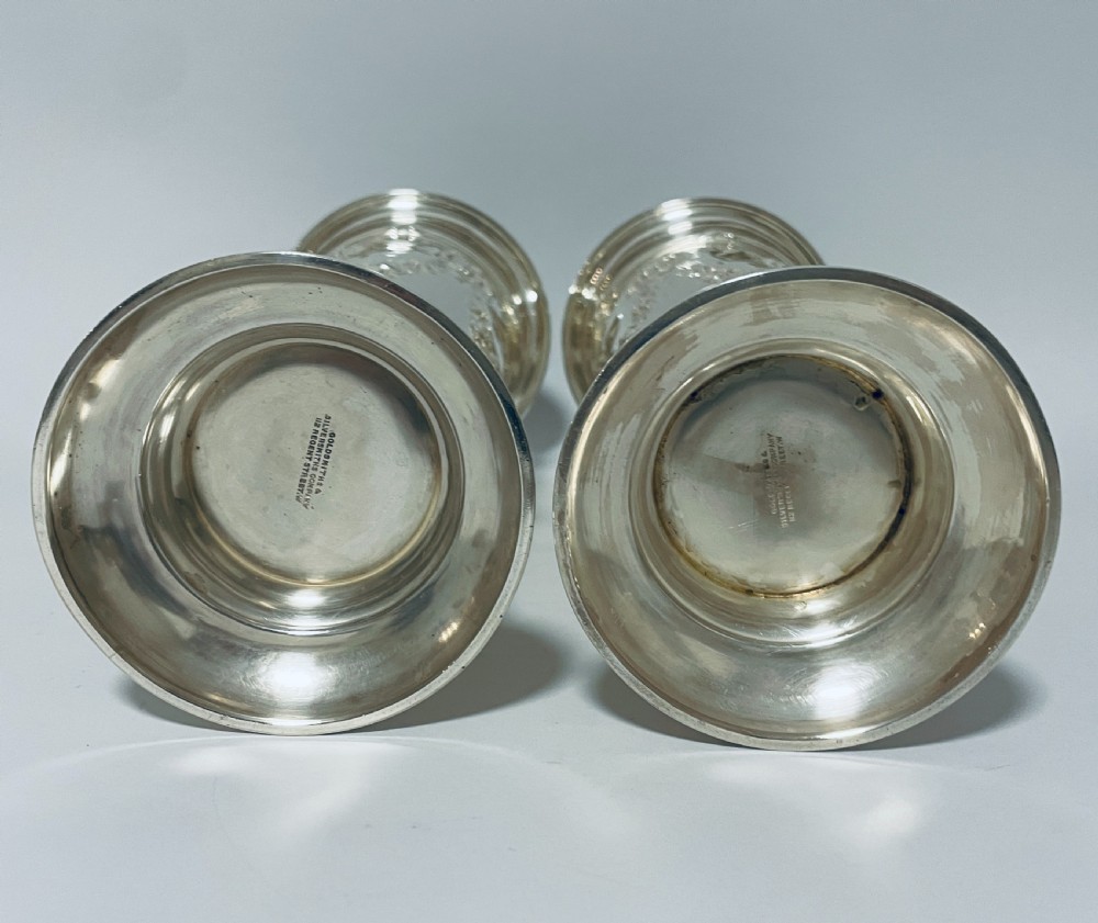 Pair of Large Sterling Silver Vases View XII
