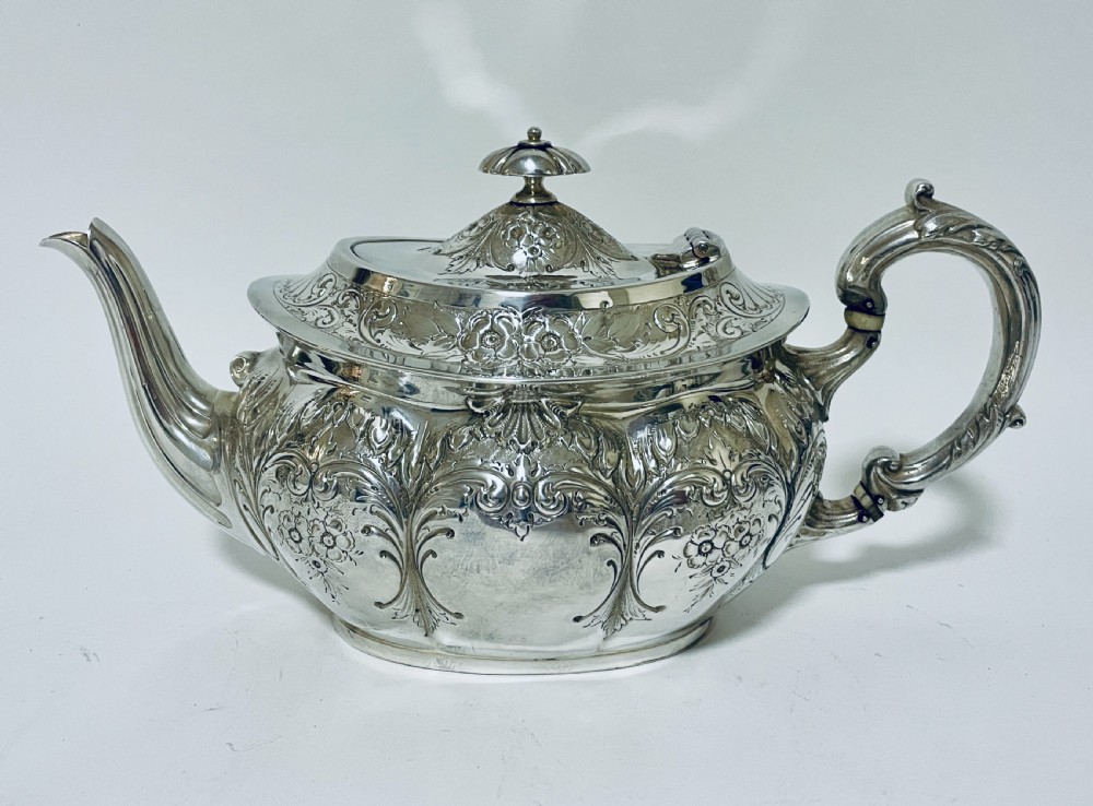 Antique 3 Piece Silver Tea Service View II