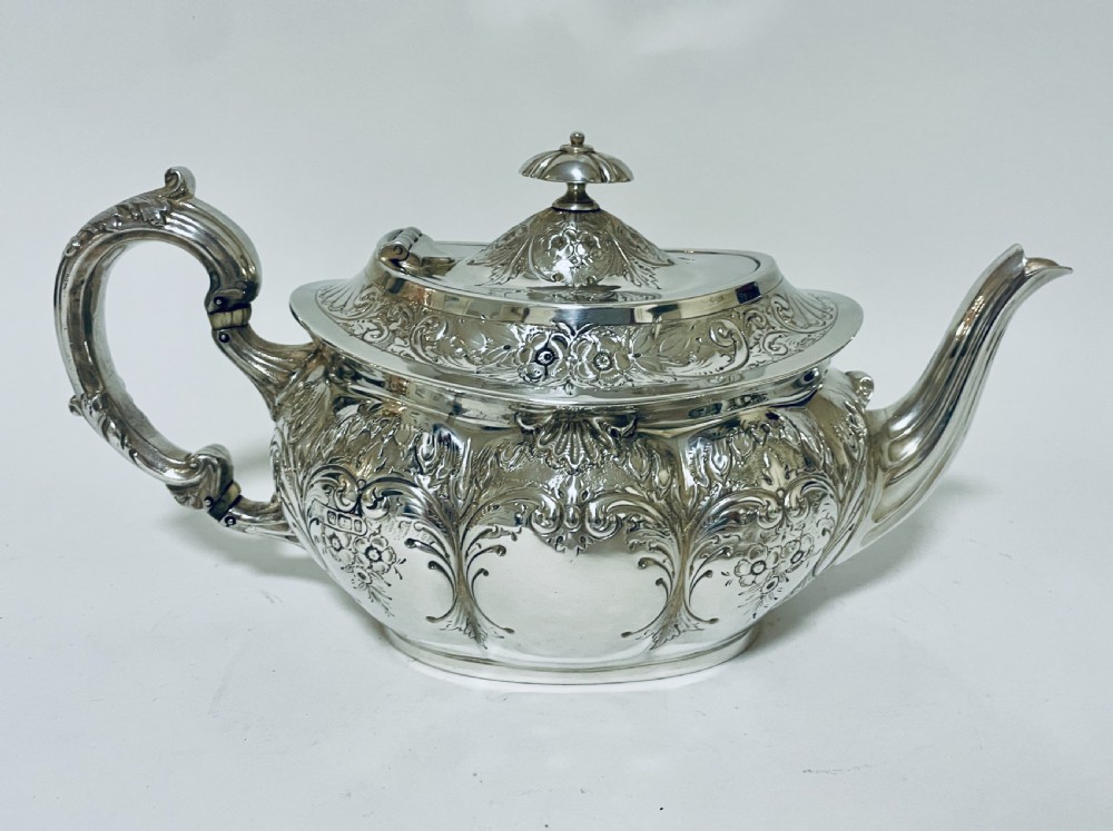 Antique 3 Piece Silver Tea Service View III