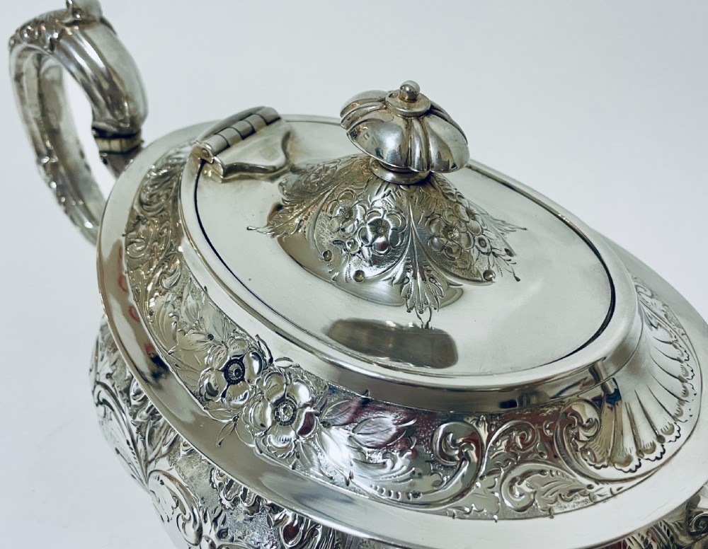Antique 3 Piece Silver Tea Service View VIII