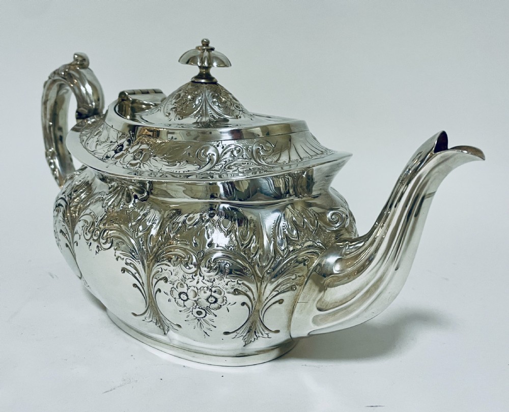 Antique 3 Piece Silver Tea Service View IX
