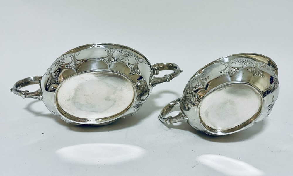 Antique 3 Piece Silver Tea Service View XXIII