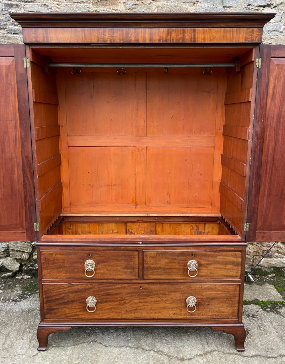 Georgian Mahogany Press Cupboard View X