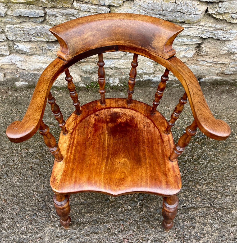 Antique Elm Captains Chair View II