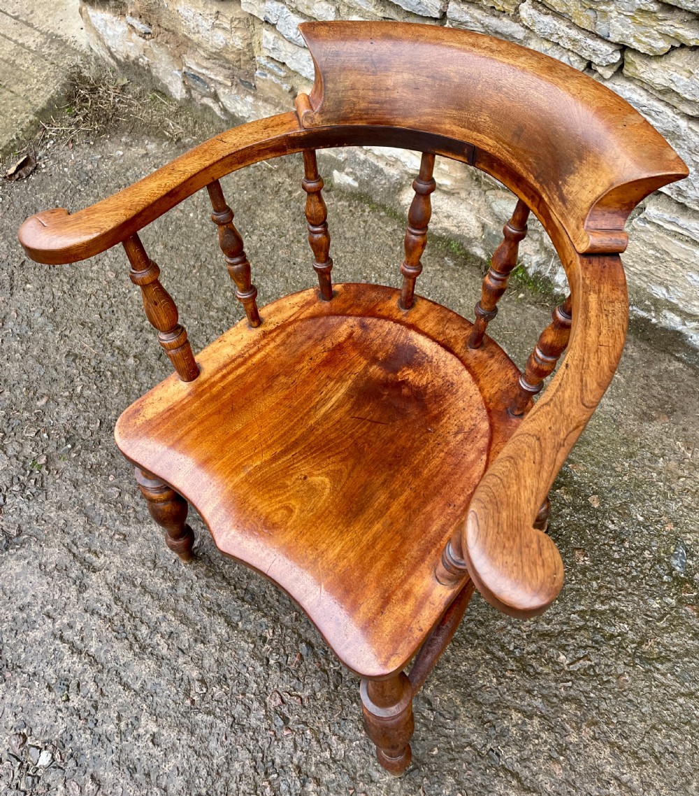 Antique Elm Captains Chair View IV