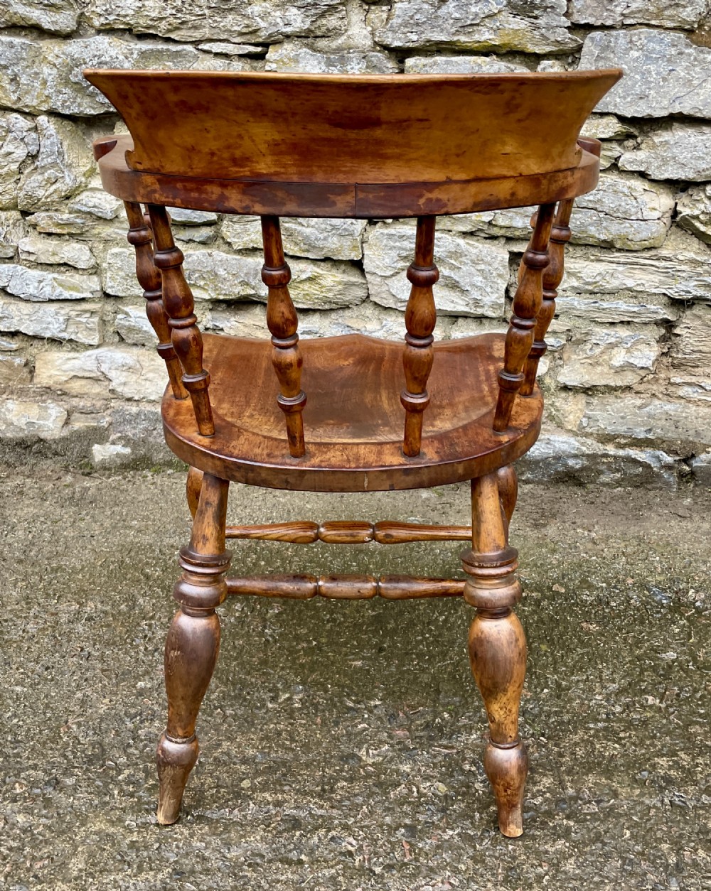 Antique Elm Captains Chair View IX
