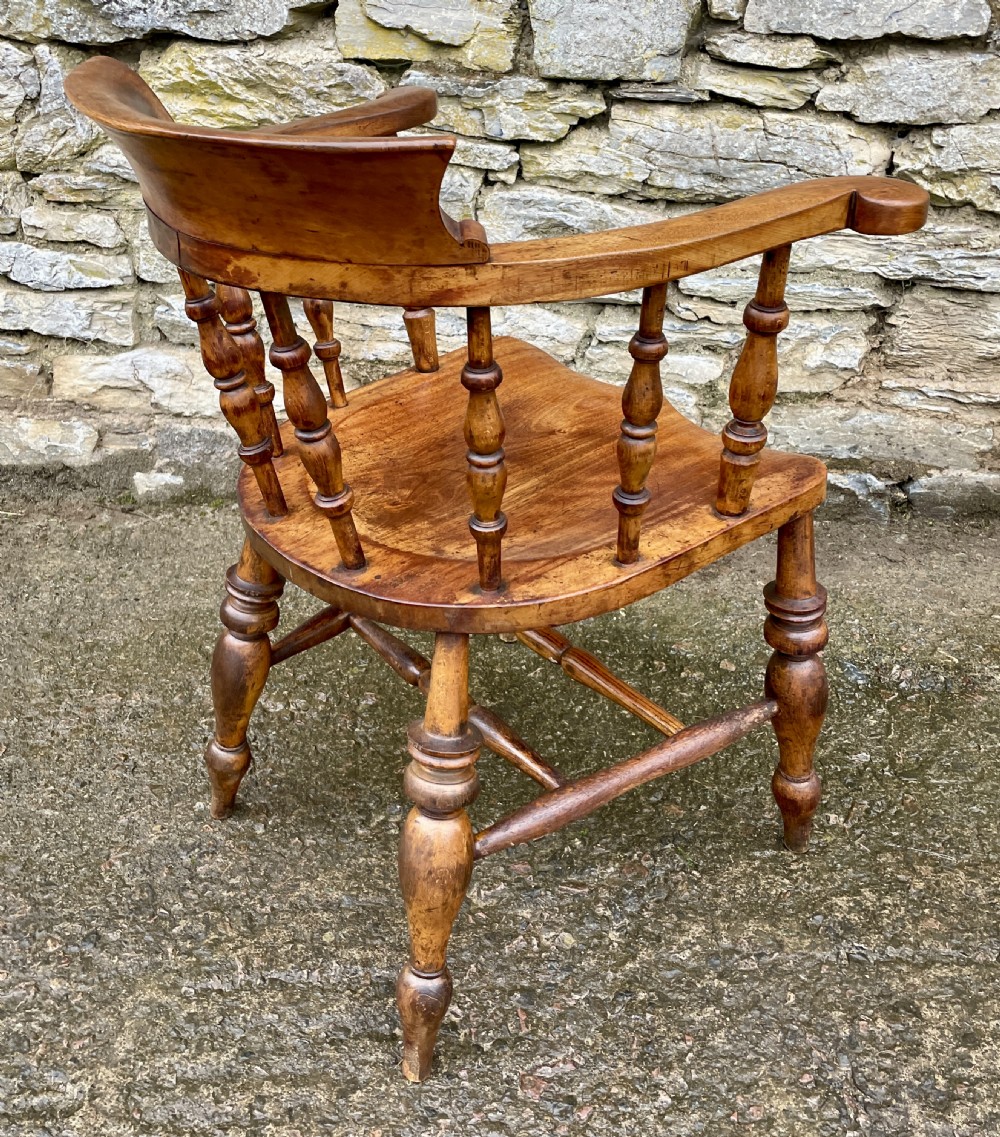 Antique Elm Captains Chair View X