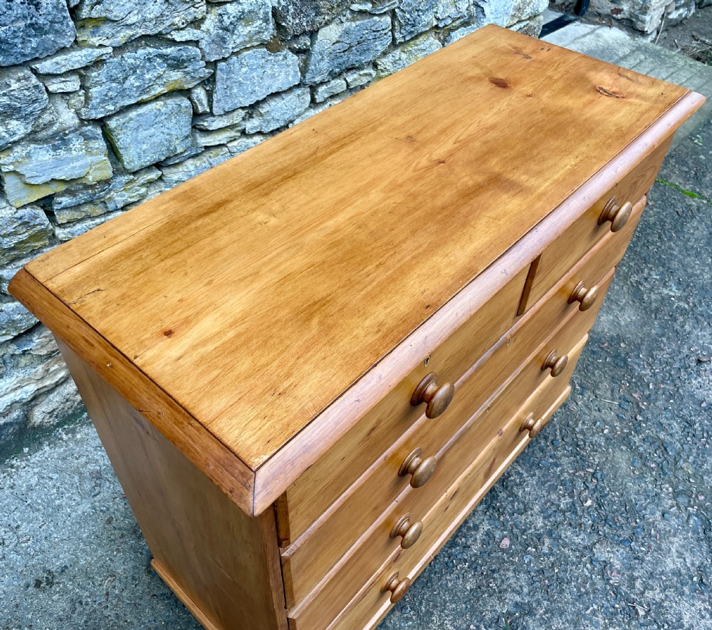 Antique Stripped Pine Chest of Drawers View VIII
