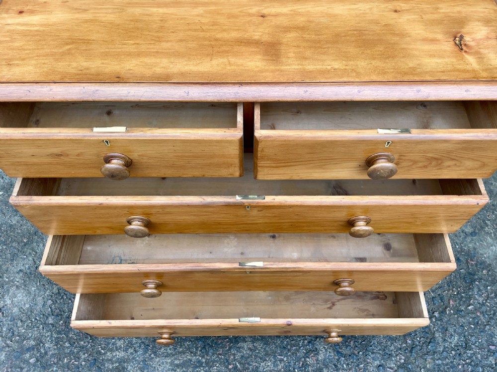 Antique Stripped Pine Chest of Drawers View XI