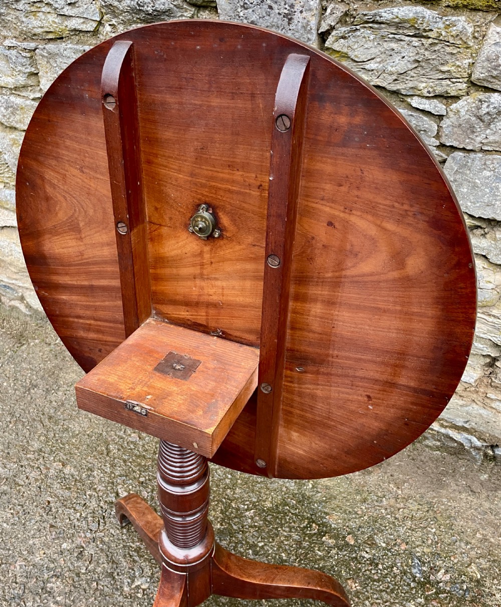 Georgian Mahogany Tilt Top Table View XI