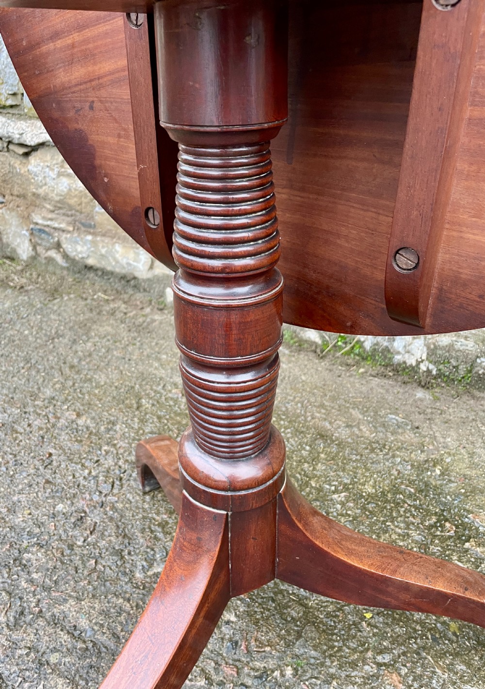 Georgian Mahogany Tilt Top Table View XII