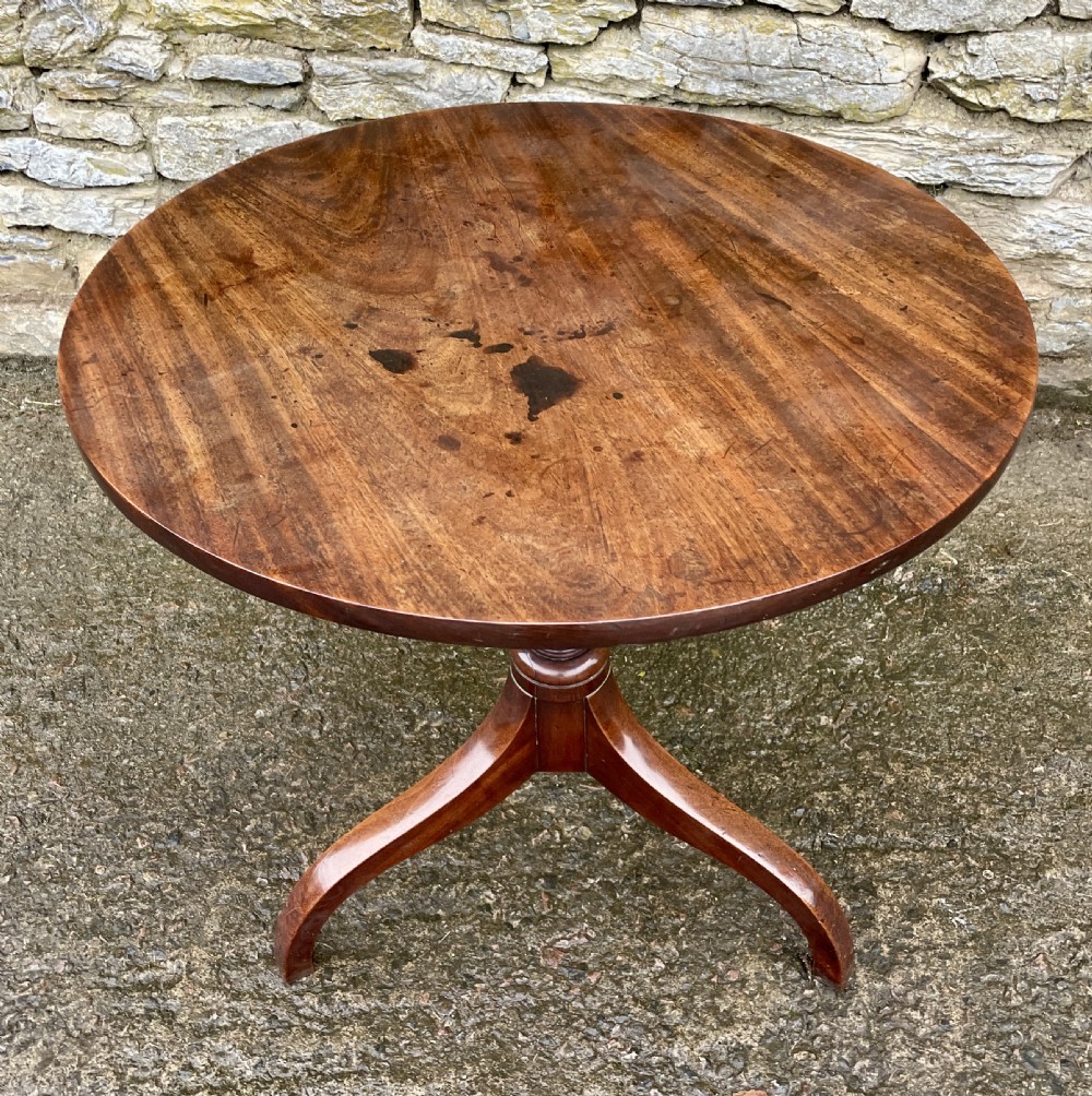 Georgian Mahogany Tilt Top Table View XIII