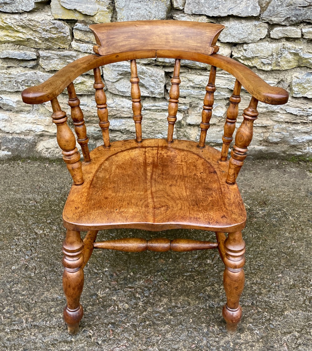 Antique Elm Captains Chair