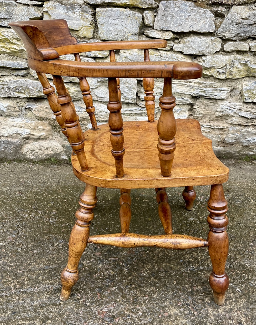 Antique Elm Captains Chair View IV