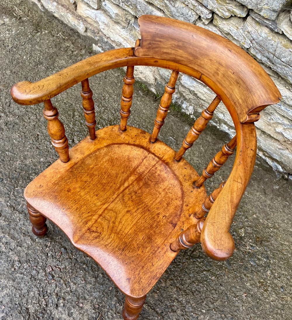 Antique Elm Captains Chair View VI