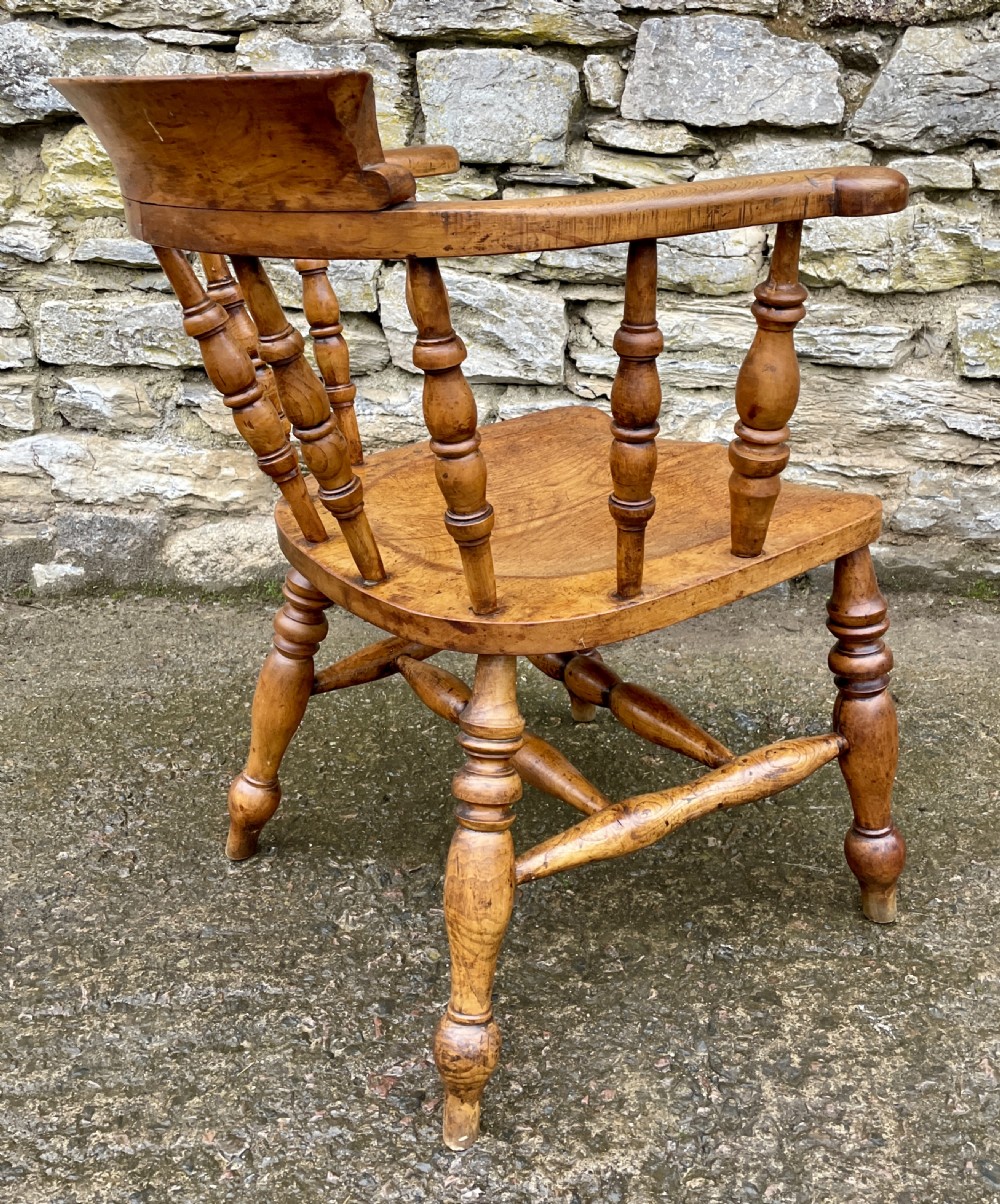 Antique Elm Captains Chair View XII