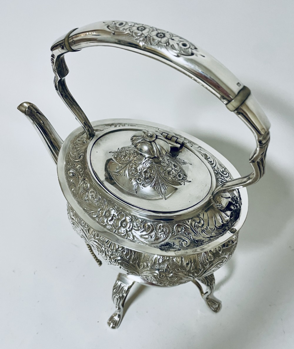 Antique Silver Spirit Kettle View II