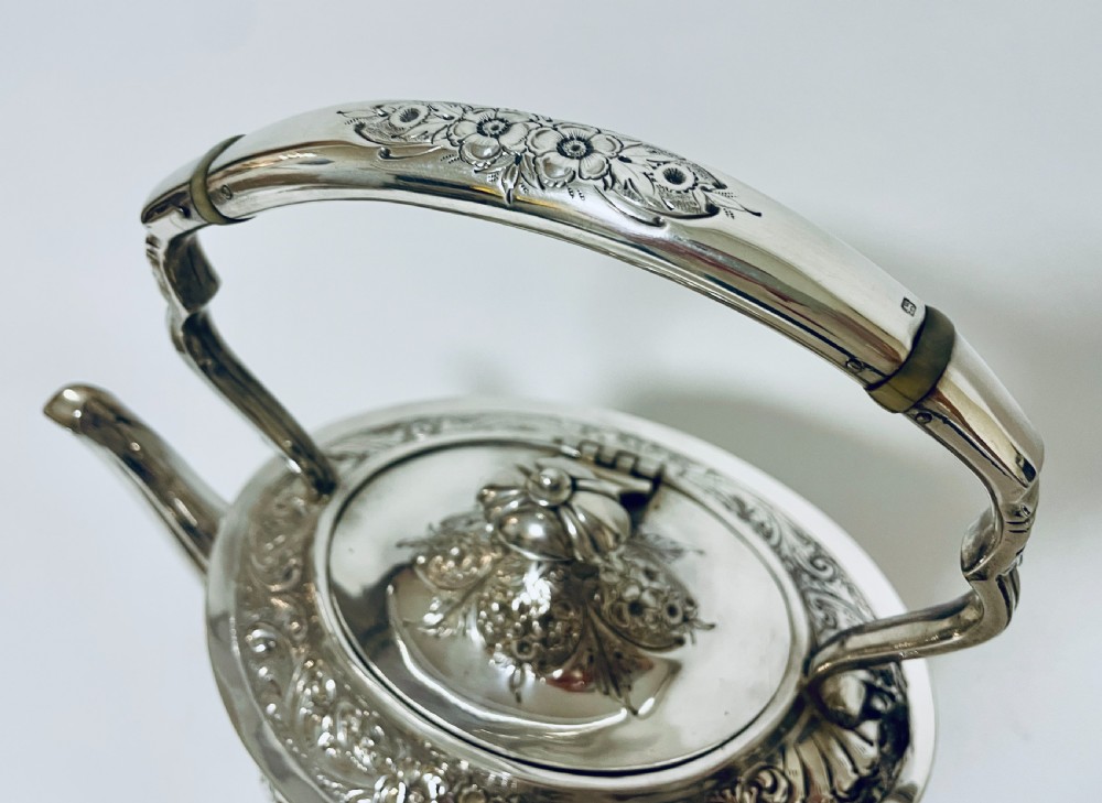 Antique Silver Spirit Kettle View III