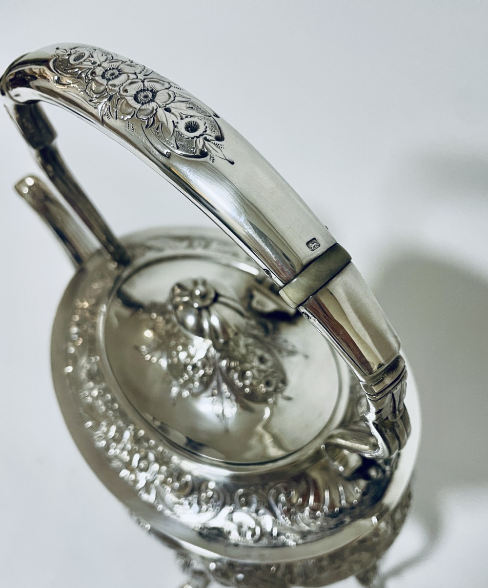 Antique Silver Spirit Kettle View IV