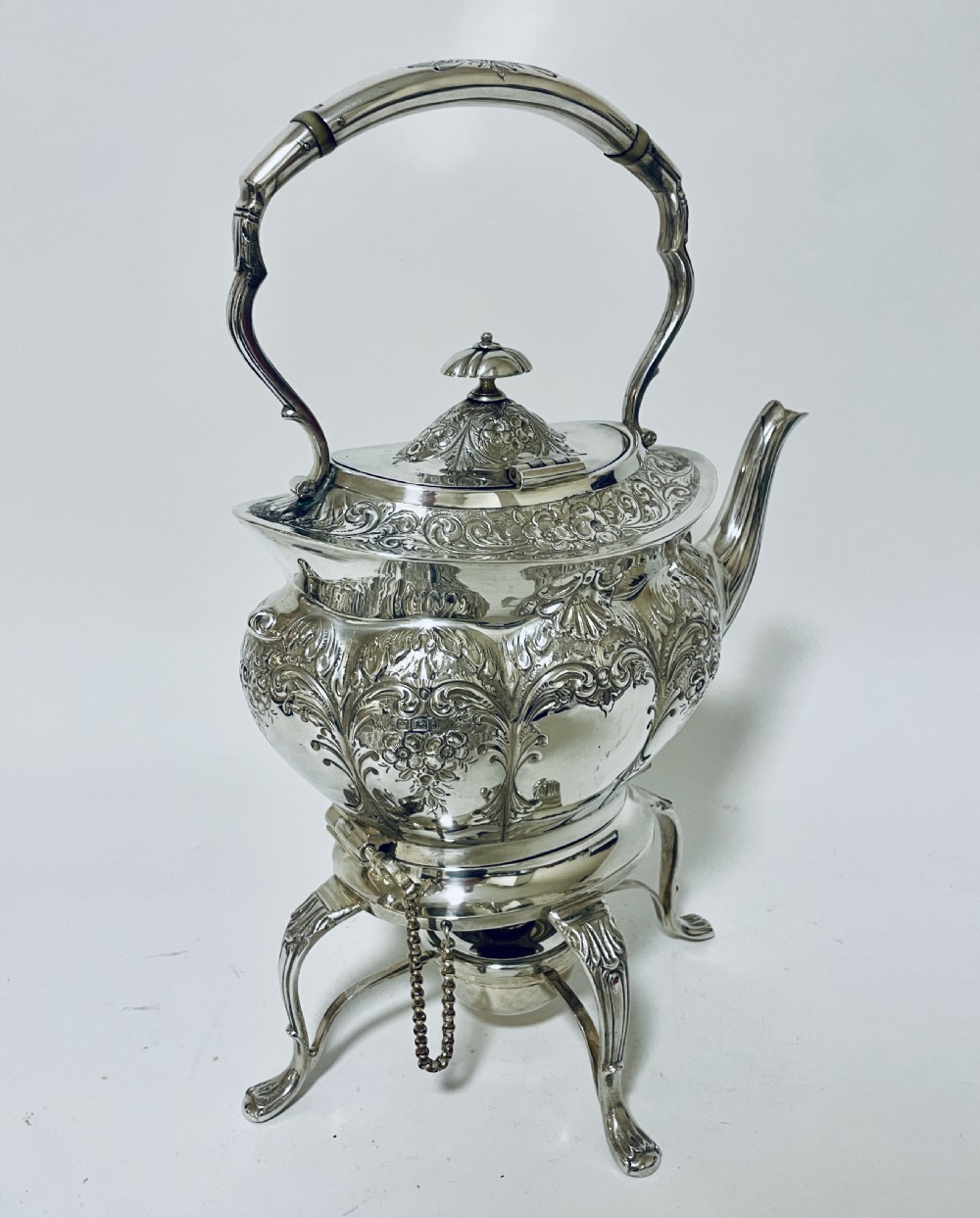 Antique Silver Spirit Kettle View VIII