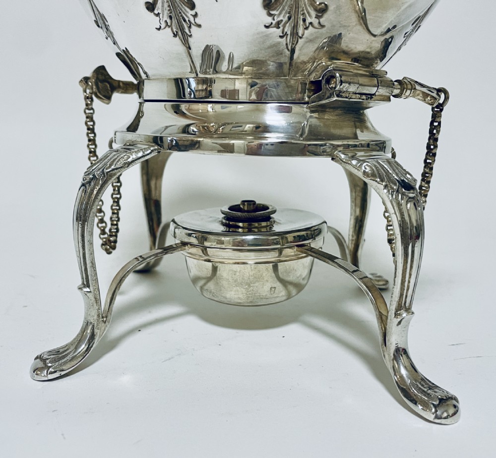 Antique Silver Spirit Kettle View XI