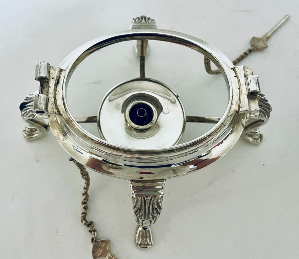 Antique Silver Spirit Kettle View XVI