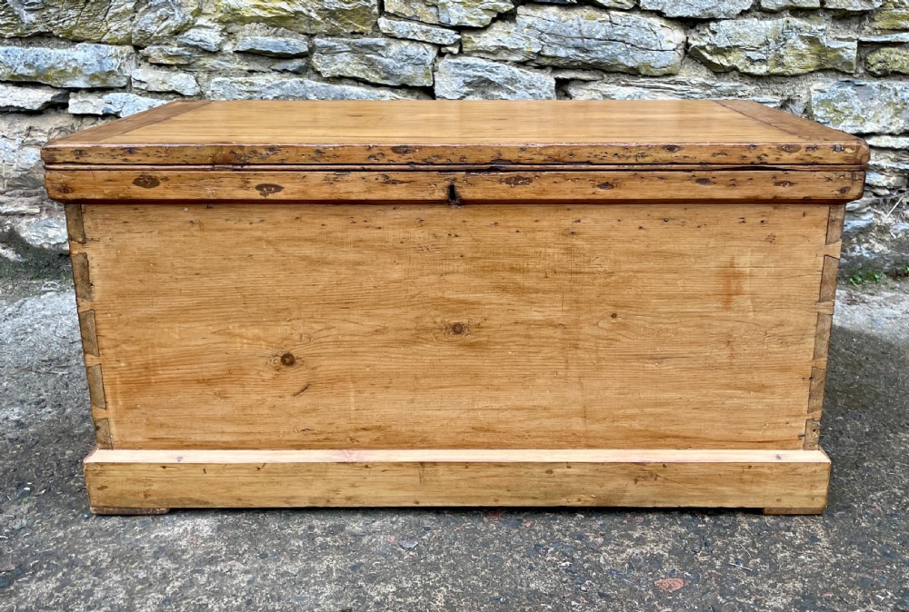 Antique Pine Blanket Box View II