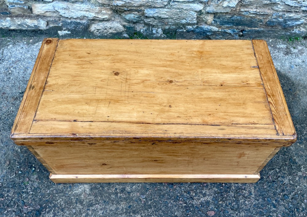 Antique Pine Blanket Box View IV