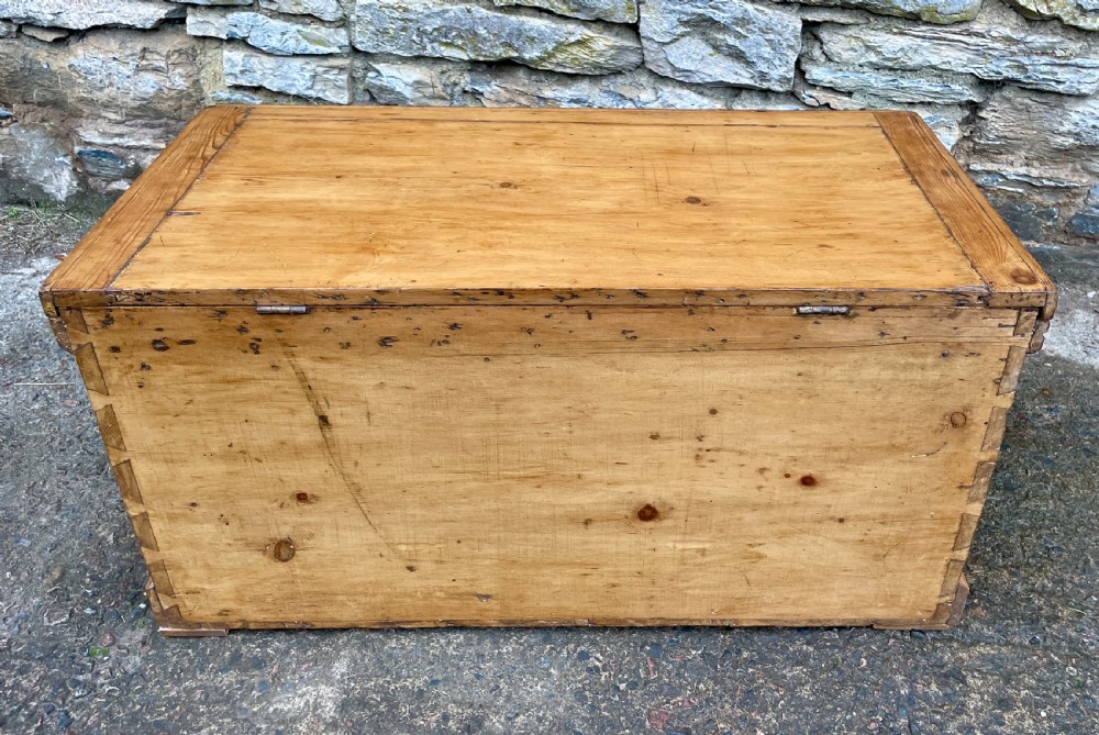 Antique Pine Blanket Box View XIV