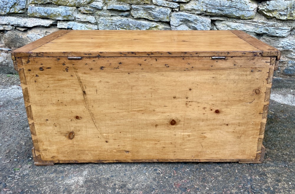 Antique Pine Blanket Box View XV