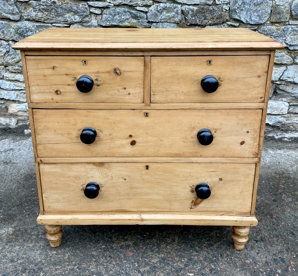 Small Stripped Pine Chest of Drawers
