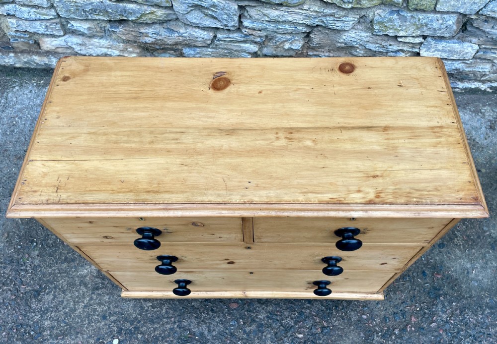 Small Stripped Pine Chest of Drawers View III