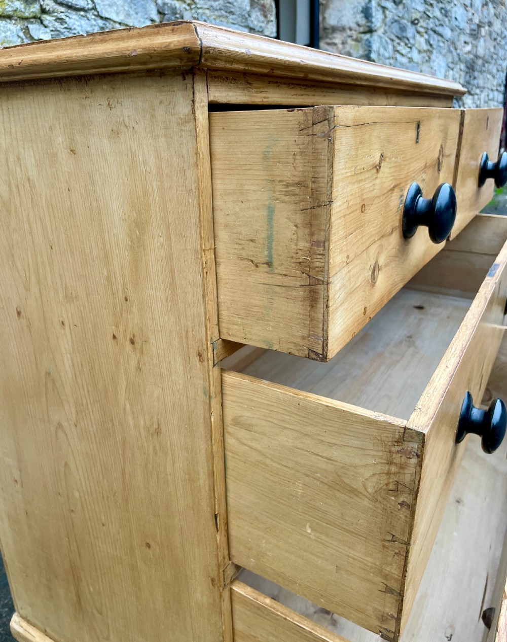 Small Stripped Pine Chest of Drawers View IV