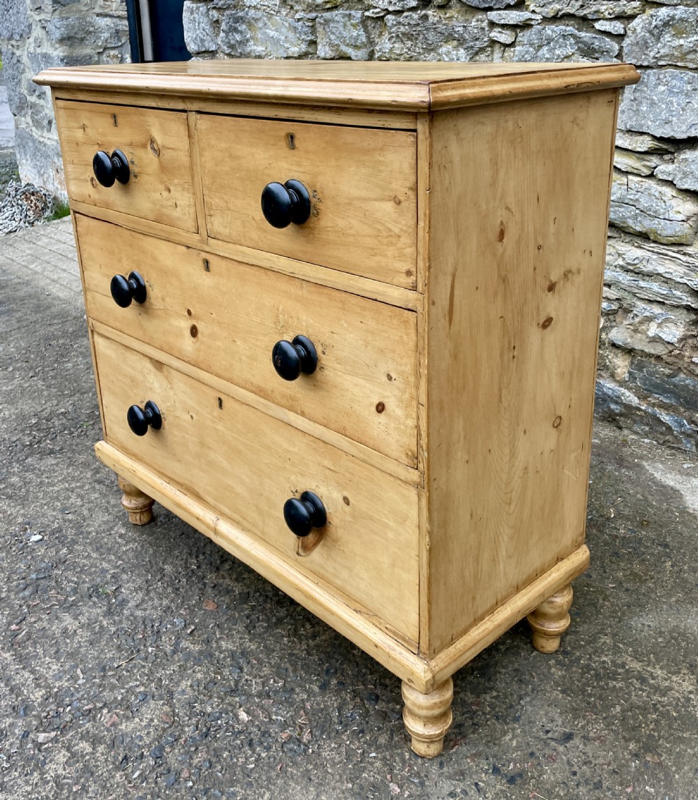 Small Stripped Pine Chest of Drawers View XIV