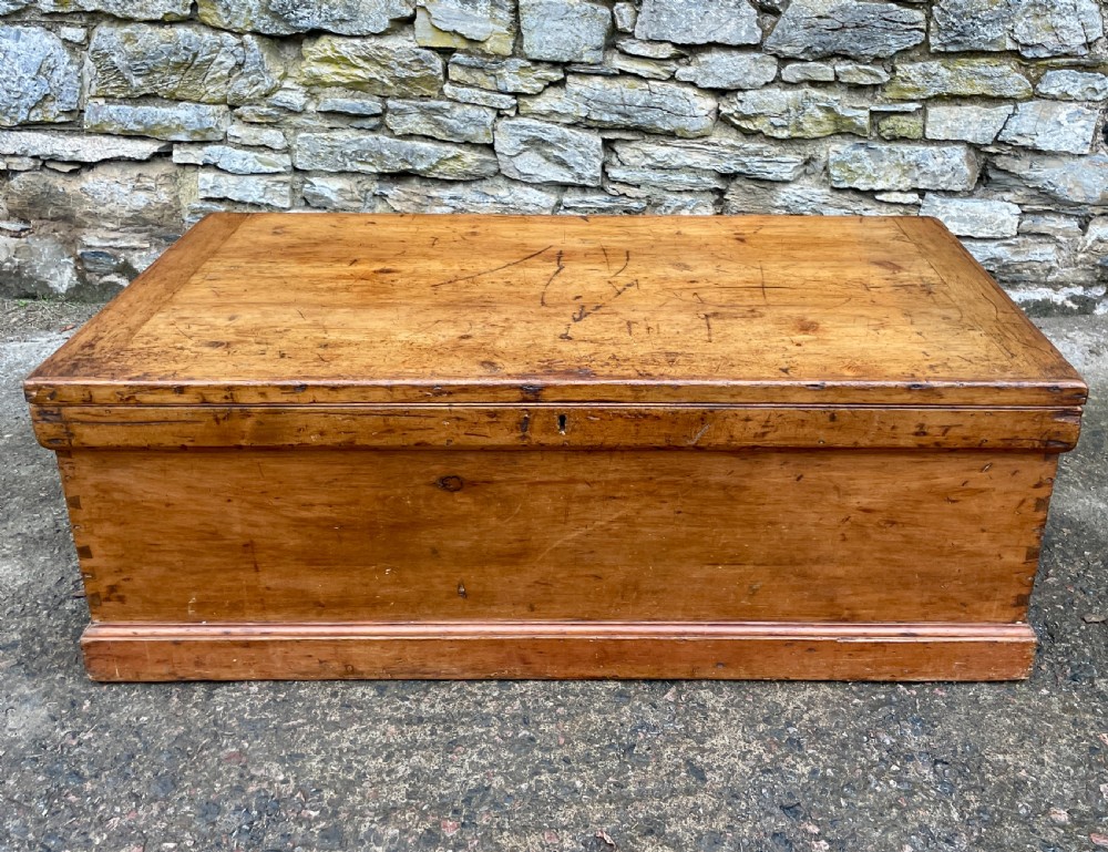Huge Antique Pine Blanket Box